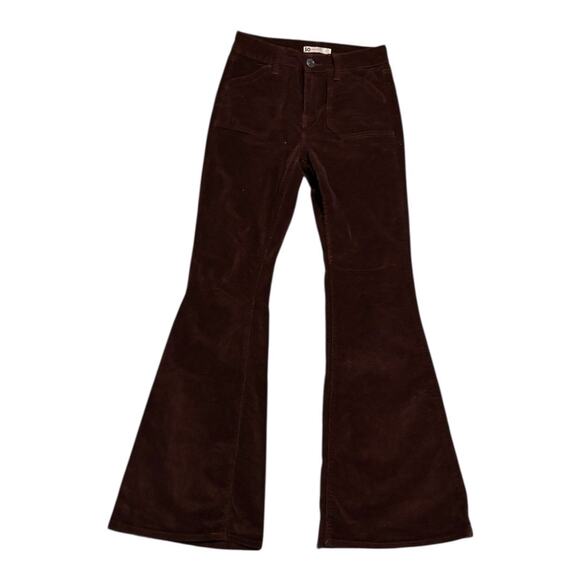 SO Corduroy Pants High Rise Flare Maroon Size 7/28W - Picture 1 of 4